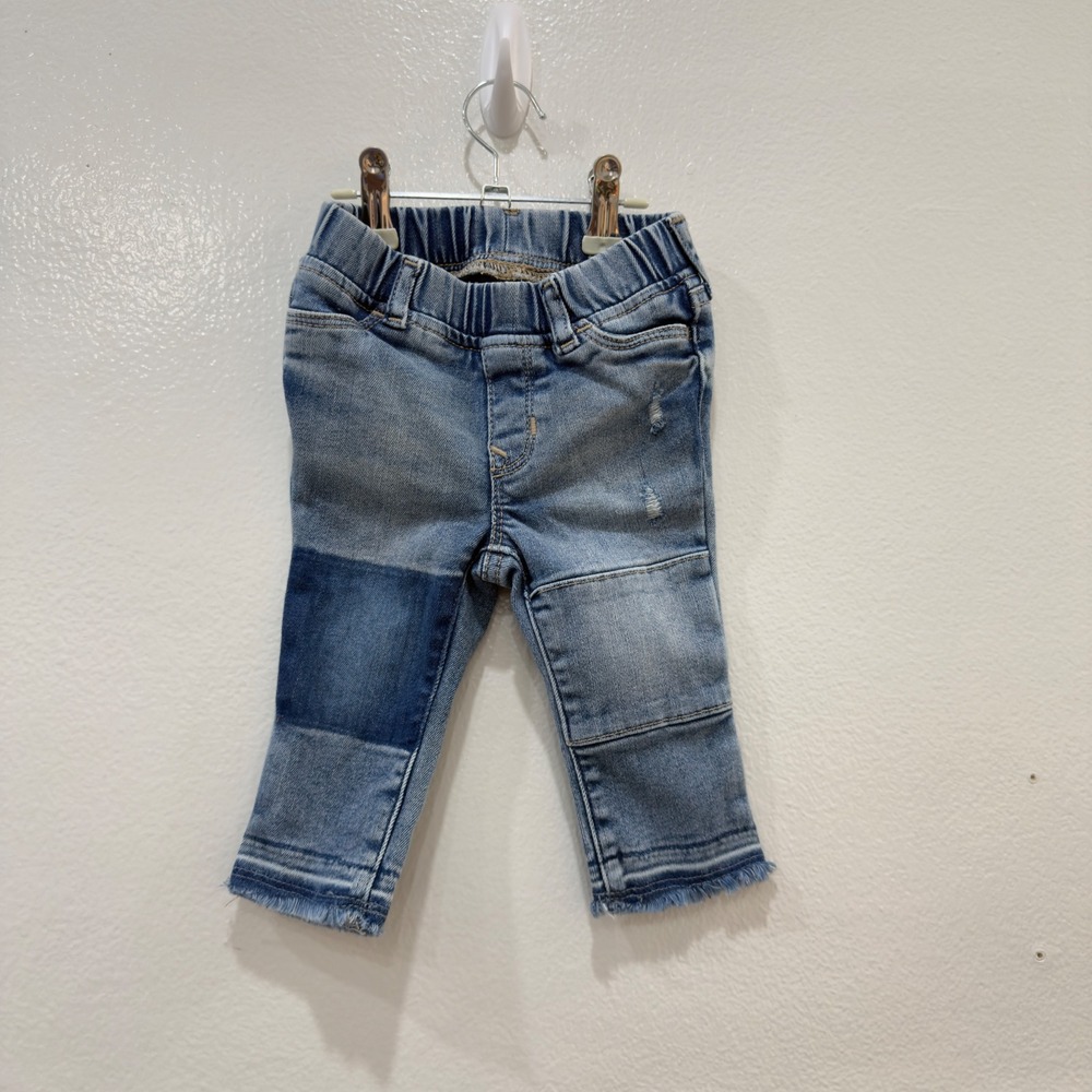 Gap Garanimals Denim Bundle Toddler 12-18M Blue Excellent Patchwork Shorts Pants